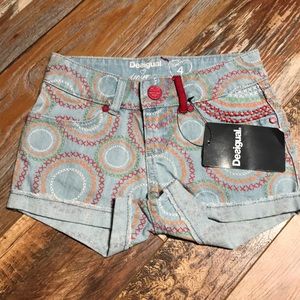 🆕 Little Girls Desigual Jean Shorts size 4